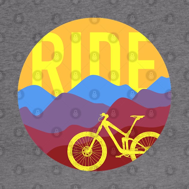 Ride MTB - Mountain Bike Vintage Colors by TheWanderingFools